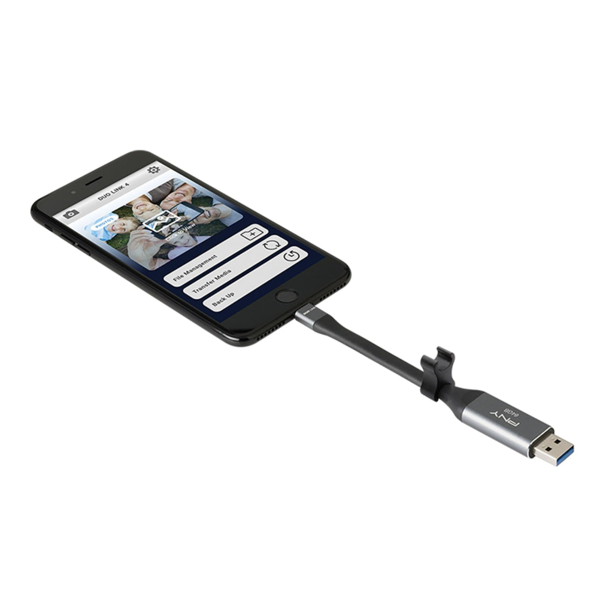 64GB USB 3.0 OTG Flash Drive, Metal Gray F326