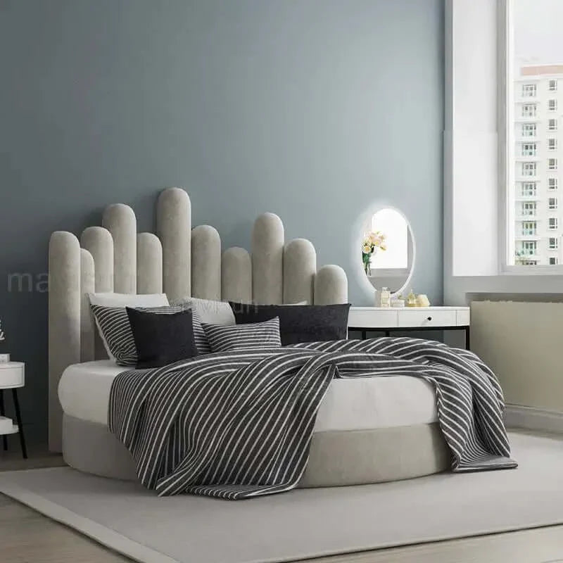 Grey Round Bed X320