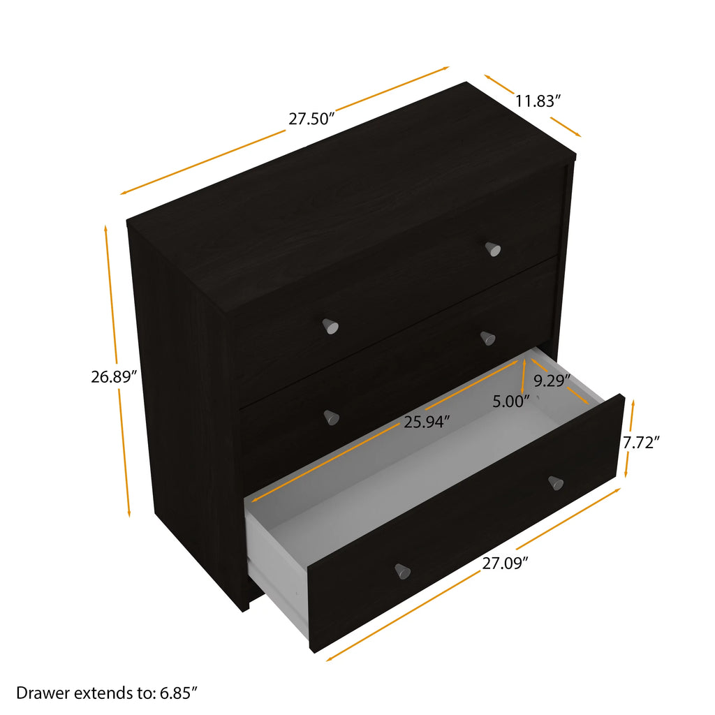 White 3 Drawer Dresser U59361