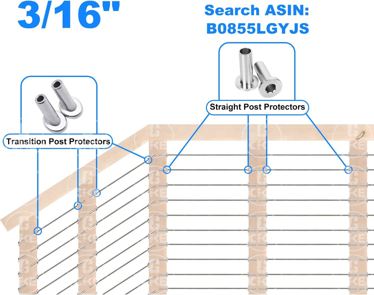 40 Pack 45 Degree T316 Stainless Steel Protector Sleeves T840311