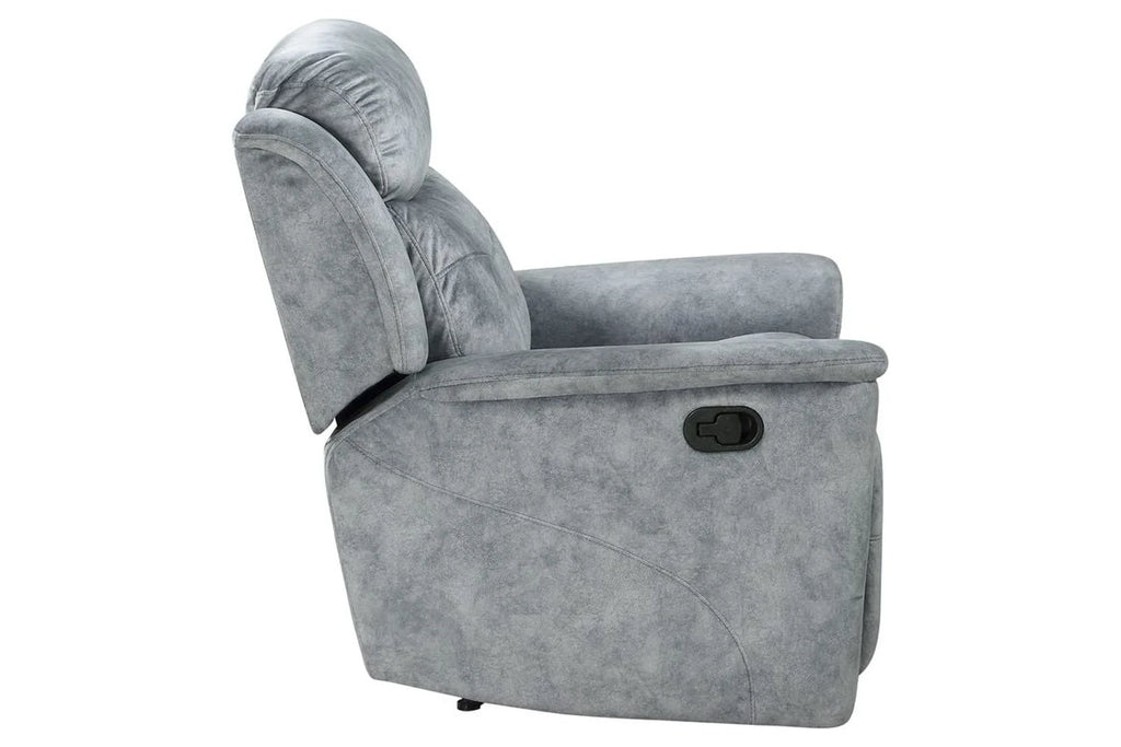 Silver Gray Fabric Motion Sofa C5307