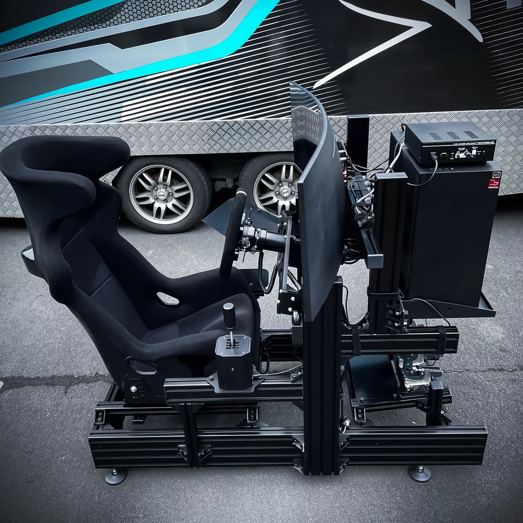 Black Racing Bucket Seat with Adjustable Slide P430086