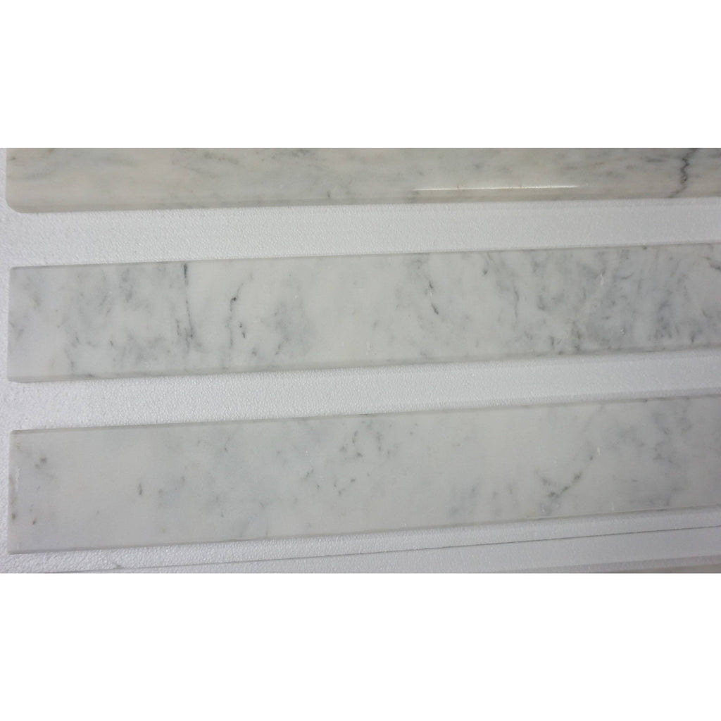 Bianco Carrara Polished Marble Saddles K617