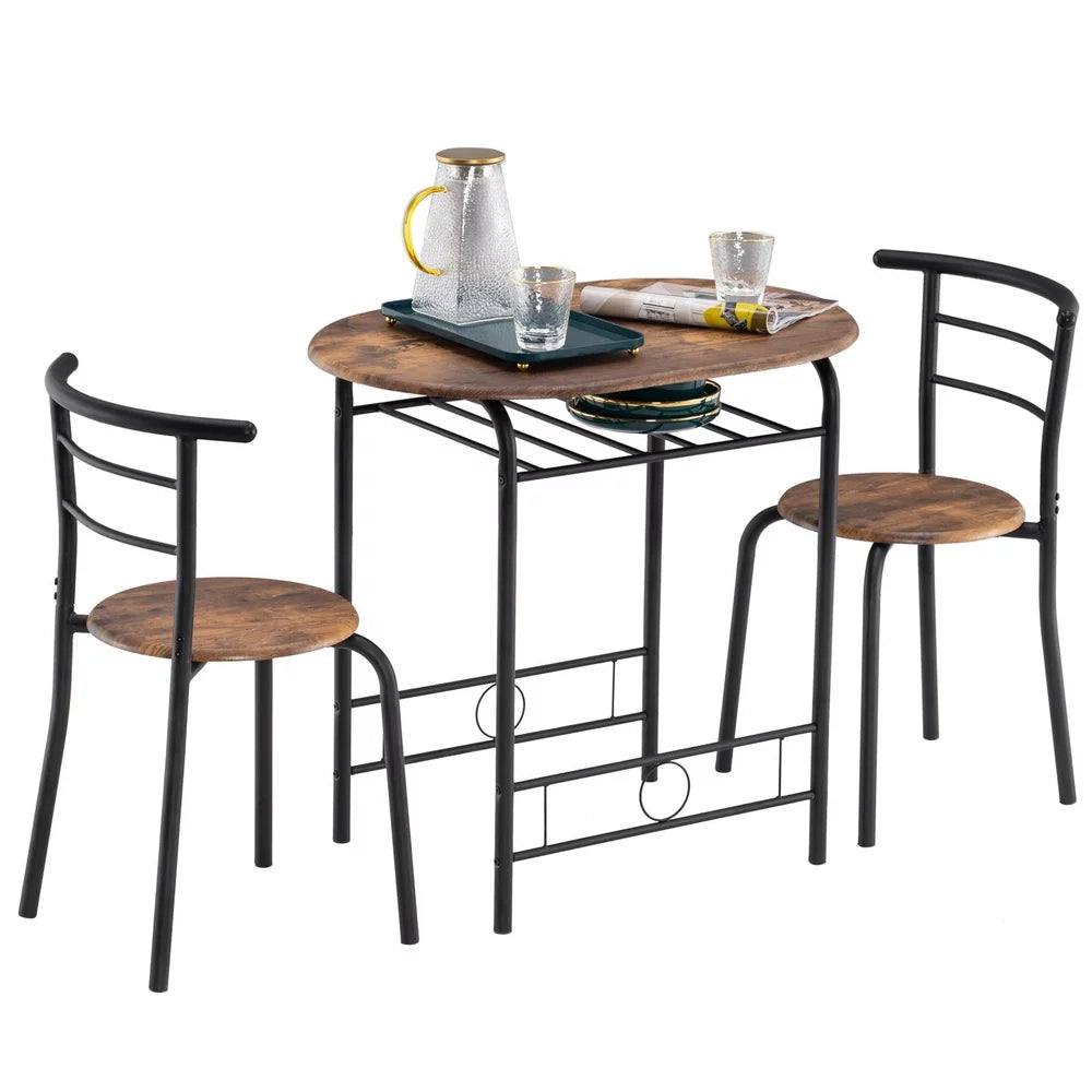 3-Piece Dining Table Set with Metal Frame F930