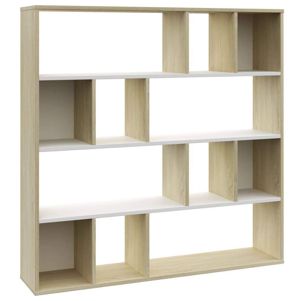 Concrete Gray Room Divider Book Cabinet Chipboard G7462