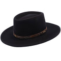 Crushable Gambler Hat Black Wool Felt X297780