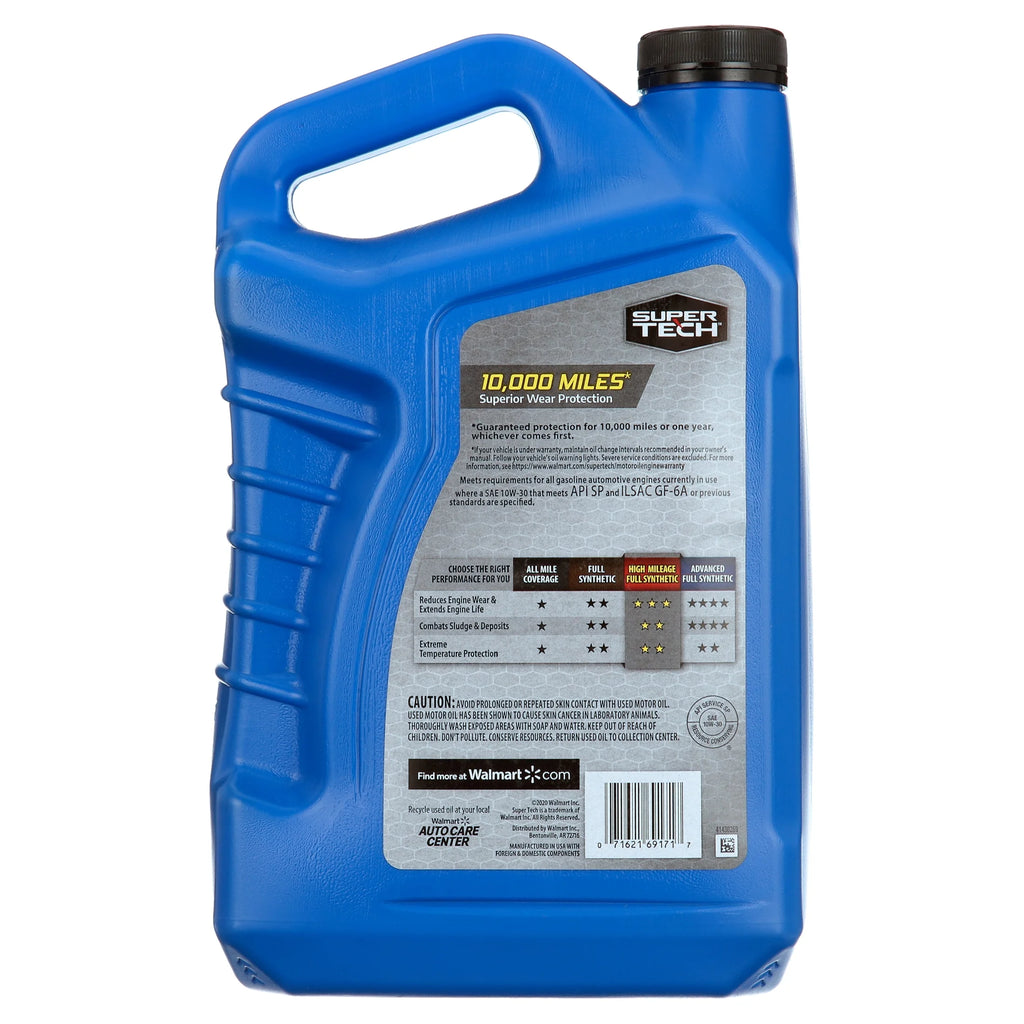 10W-30 Full Synthetic Motor Oil, 5 Quarts K399
