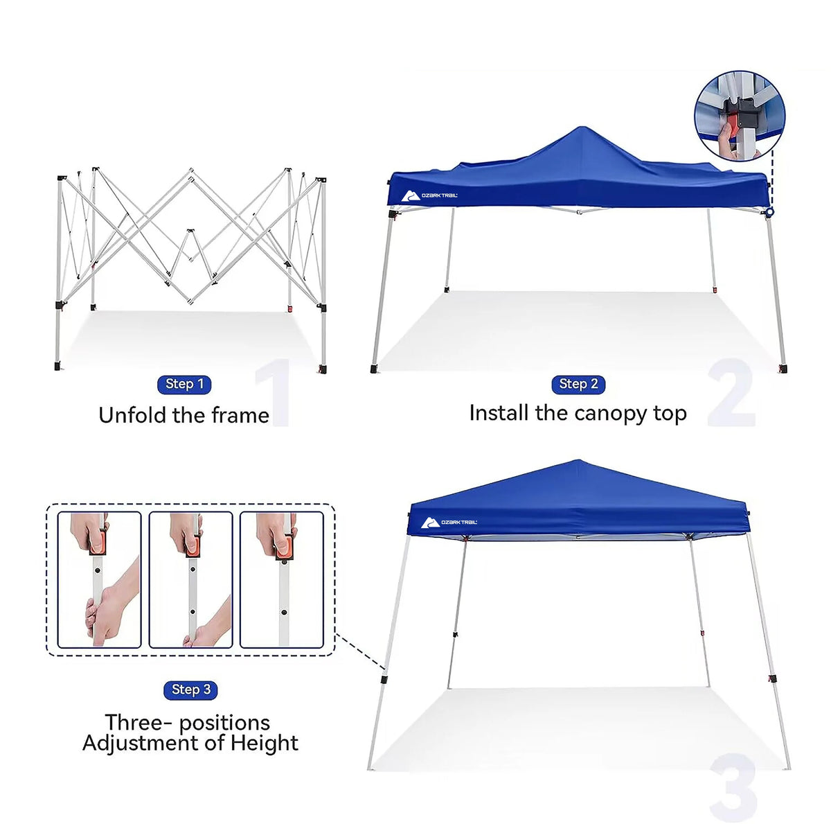 10' x 10' Blue Pop-up Canopy A1917