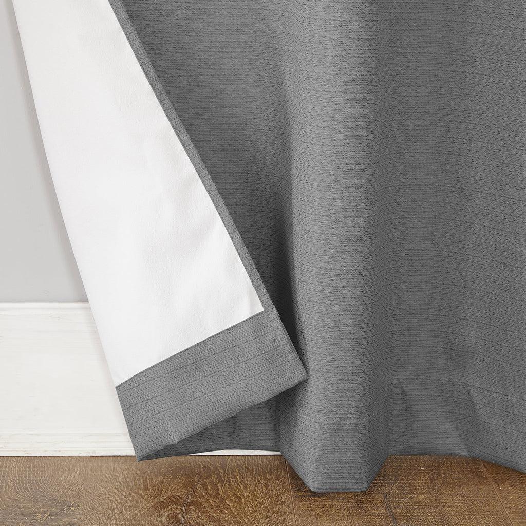 White 40x84 Thermal-Lined Blackout Grommet Curtain Panel Y535