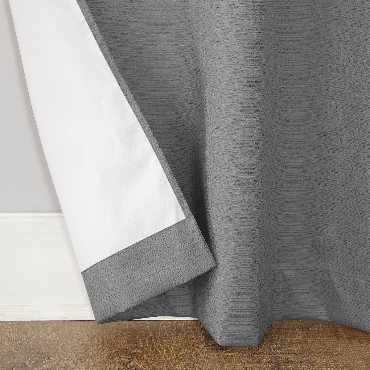 White 40x84 Thermal-Lined Blackout Grommet Curtain Panel Y535
