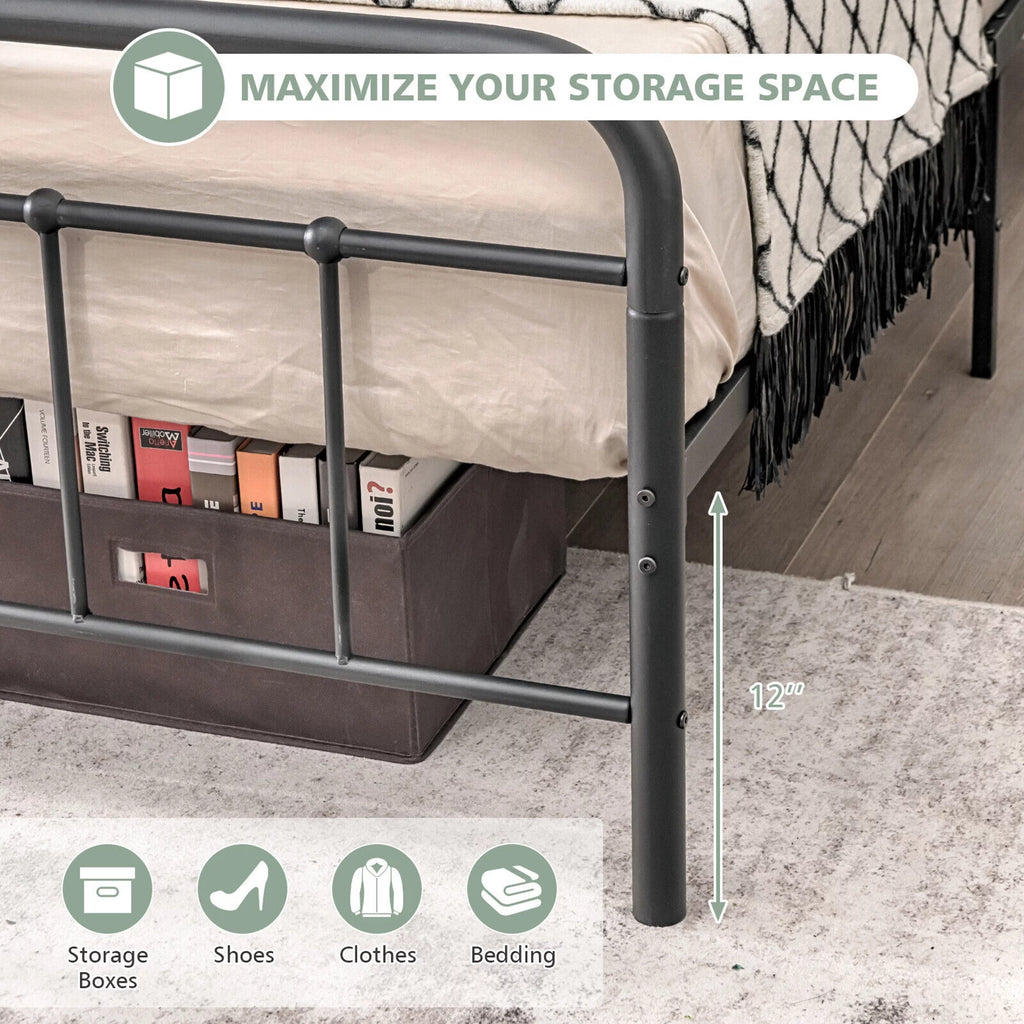 Heavy Duty Metal Platform Bed Frame Y2667