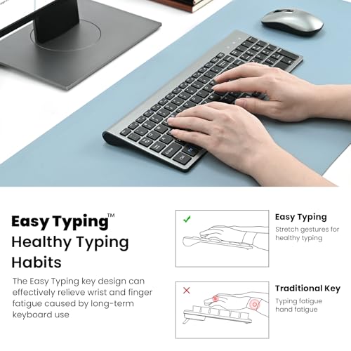 Blue Wireless Keyboard and Mouse Combo 2.4G N408