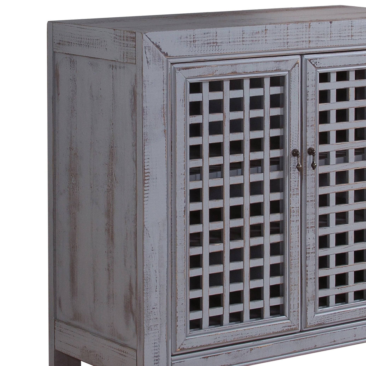 Distressed Gray Accent Cabinet P271954