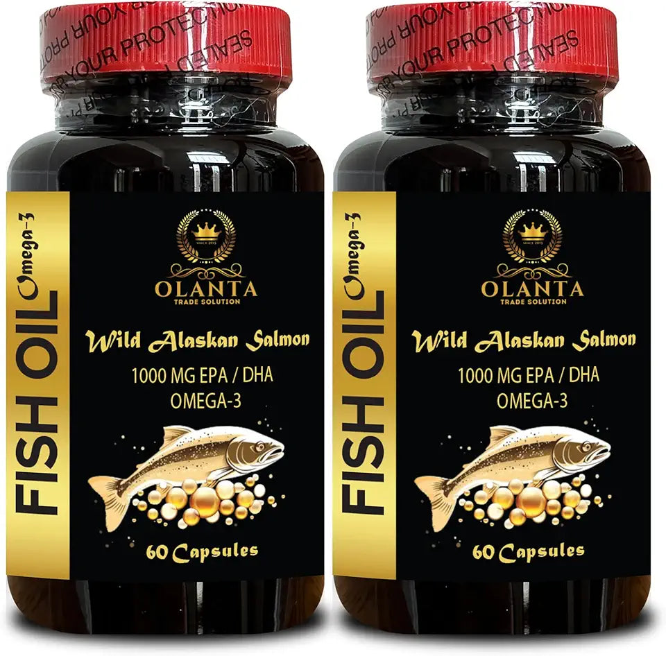 Wild Alaskan Salmon Oil Fish Oil Supplement 120 Softgels B1845