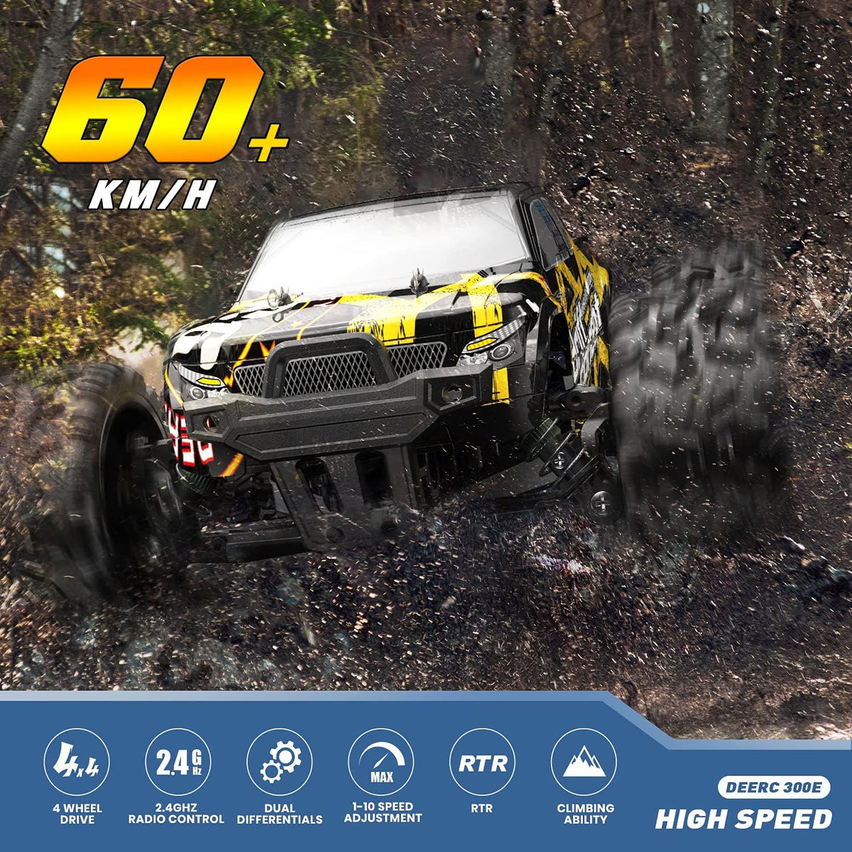 Brushless 4WD 1:18 Scale RC Monster Truck A8452