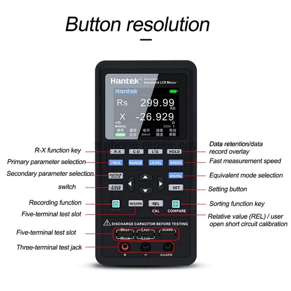 Digital LCR Meter Handheld Inductance Capacitance Resistance Tester F226