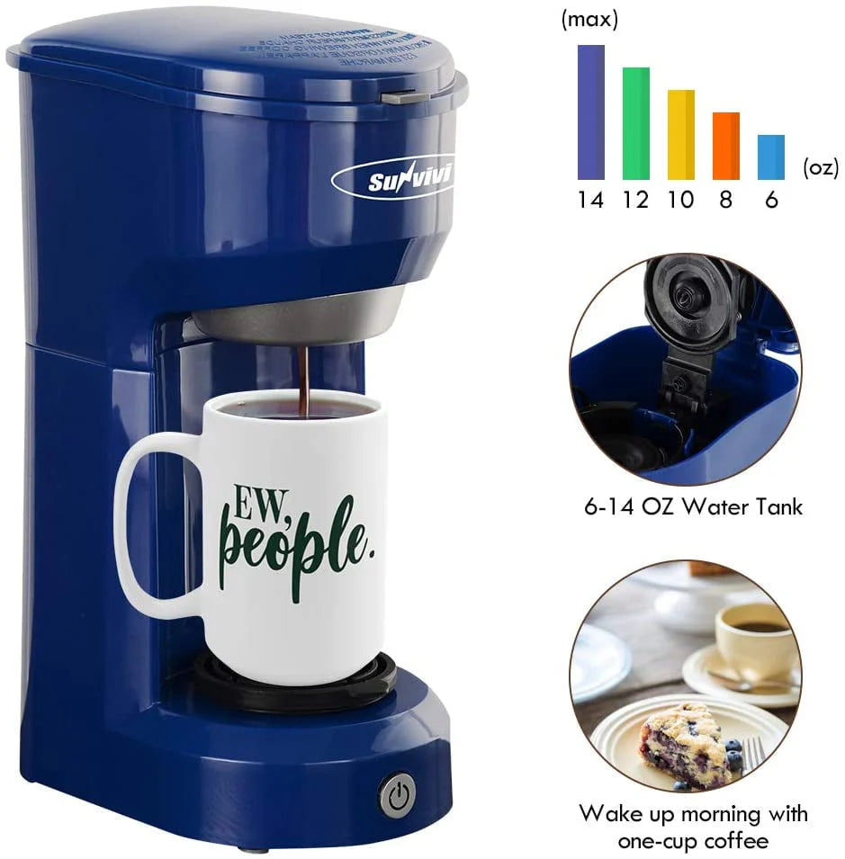 Single Serve Coffee Maker with 30 oz Removable Reservoir M50742