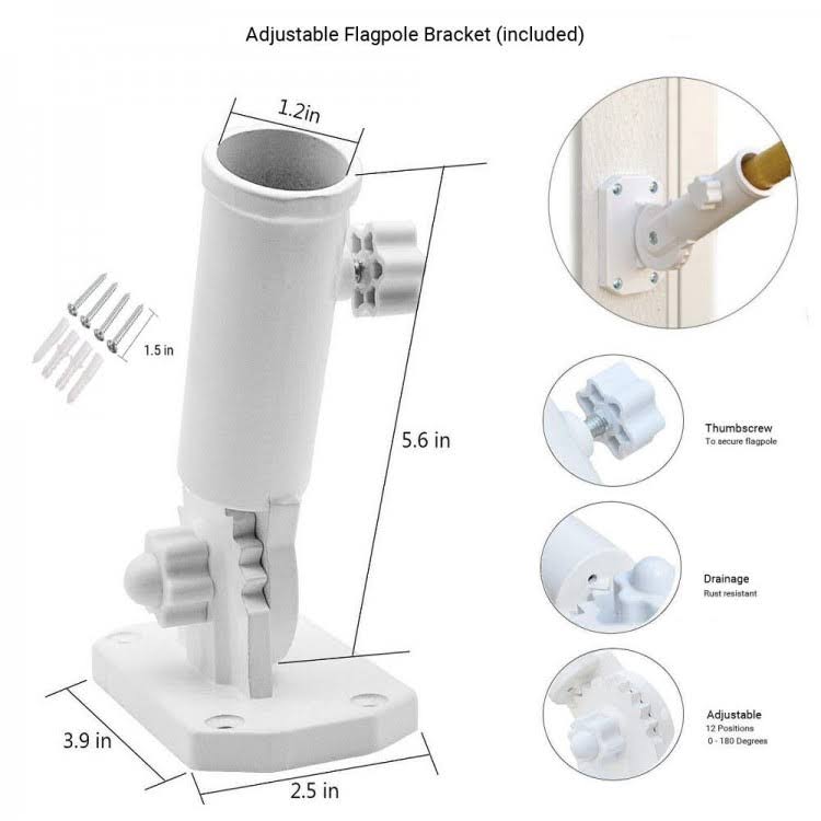 Flag Bracket and Pole Set Q135892