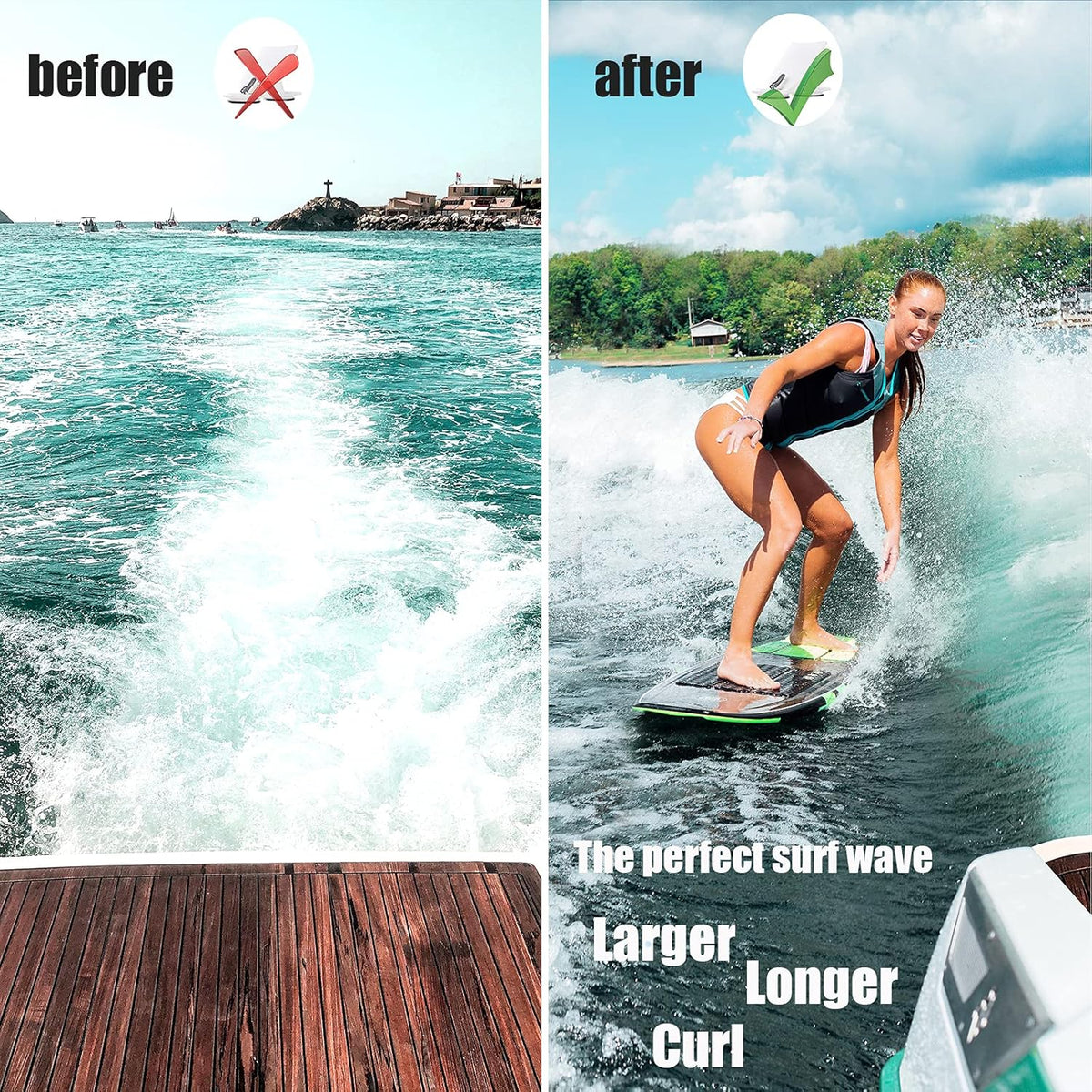 Wakesurf Surfing Wake Equipment with Suction Cups N127