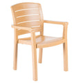 Outdoor Stacking Armchair with Ladder Back U16547