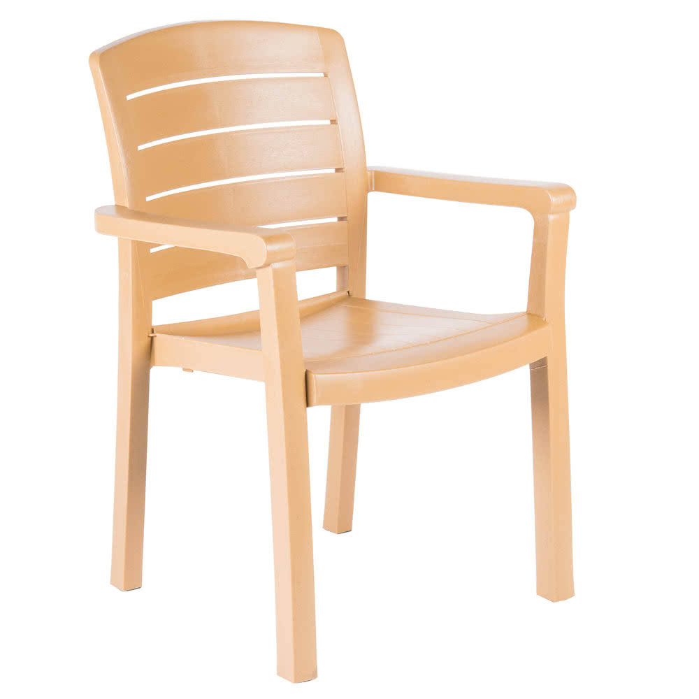 Outdoor Stacking Armchair with Ladder Back U16547