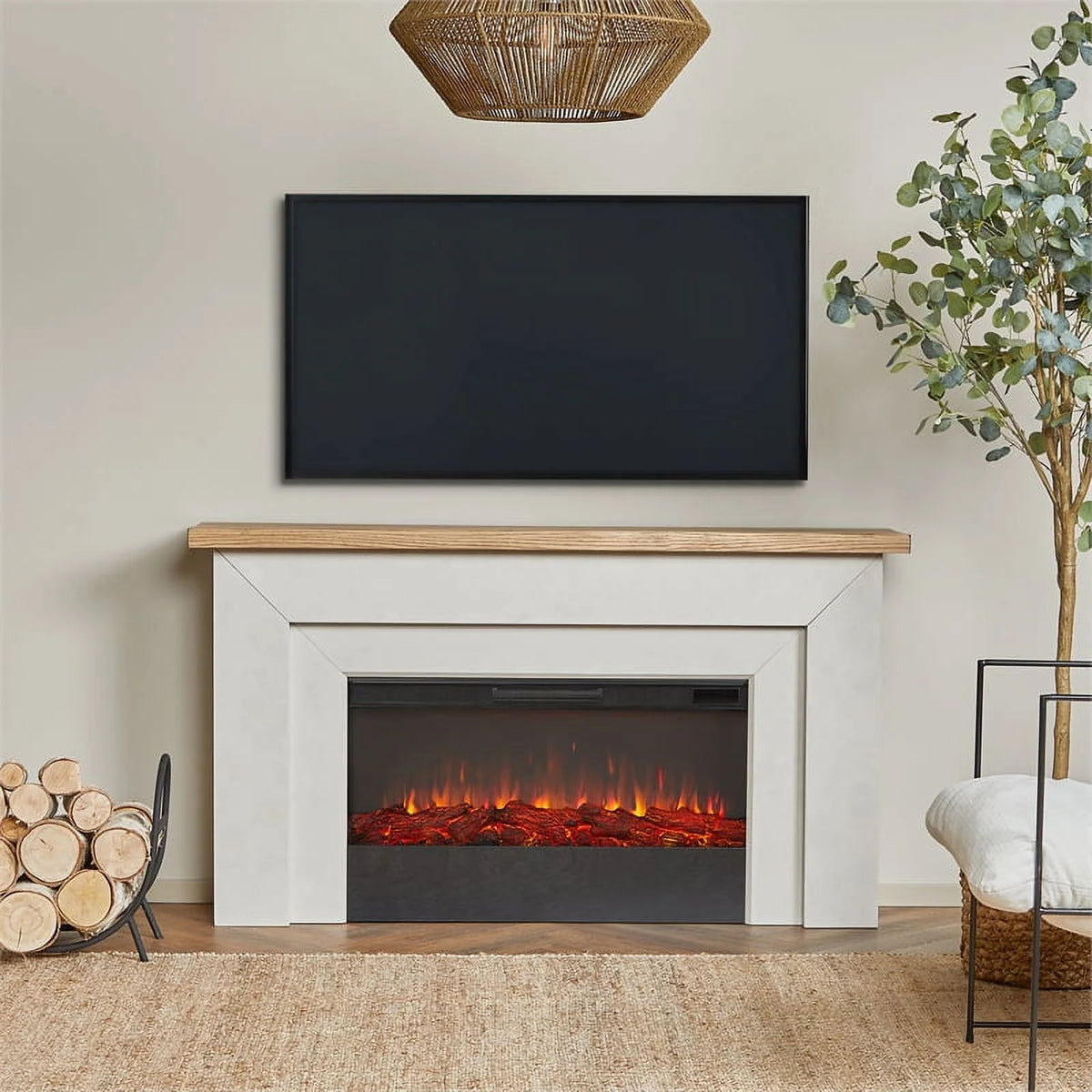 68" Wood Electric Fireplace K96622
