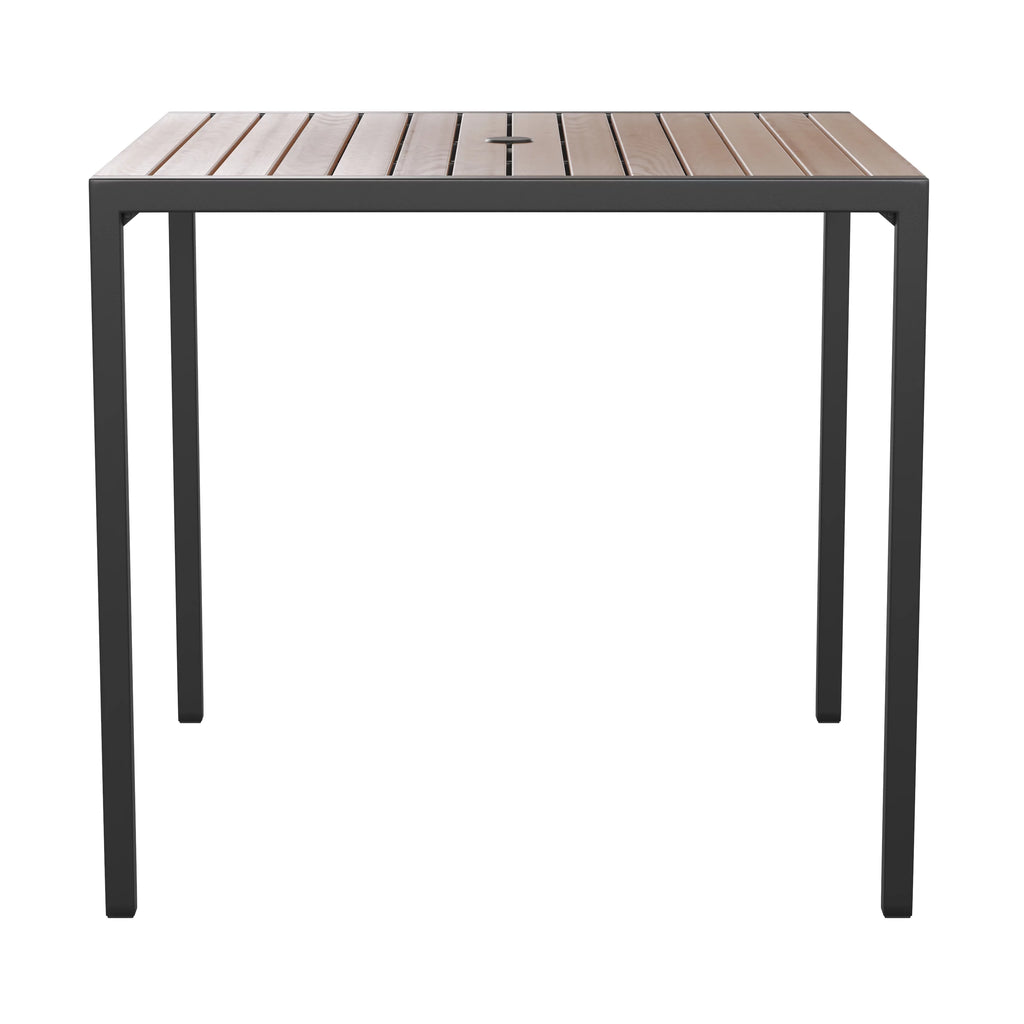 35" Square All-Weather Faux Teak Patio Dining Table F751