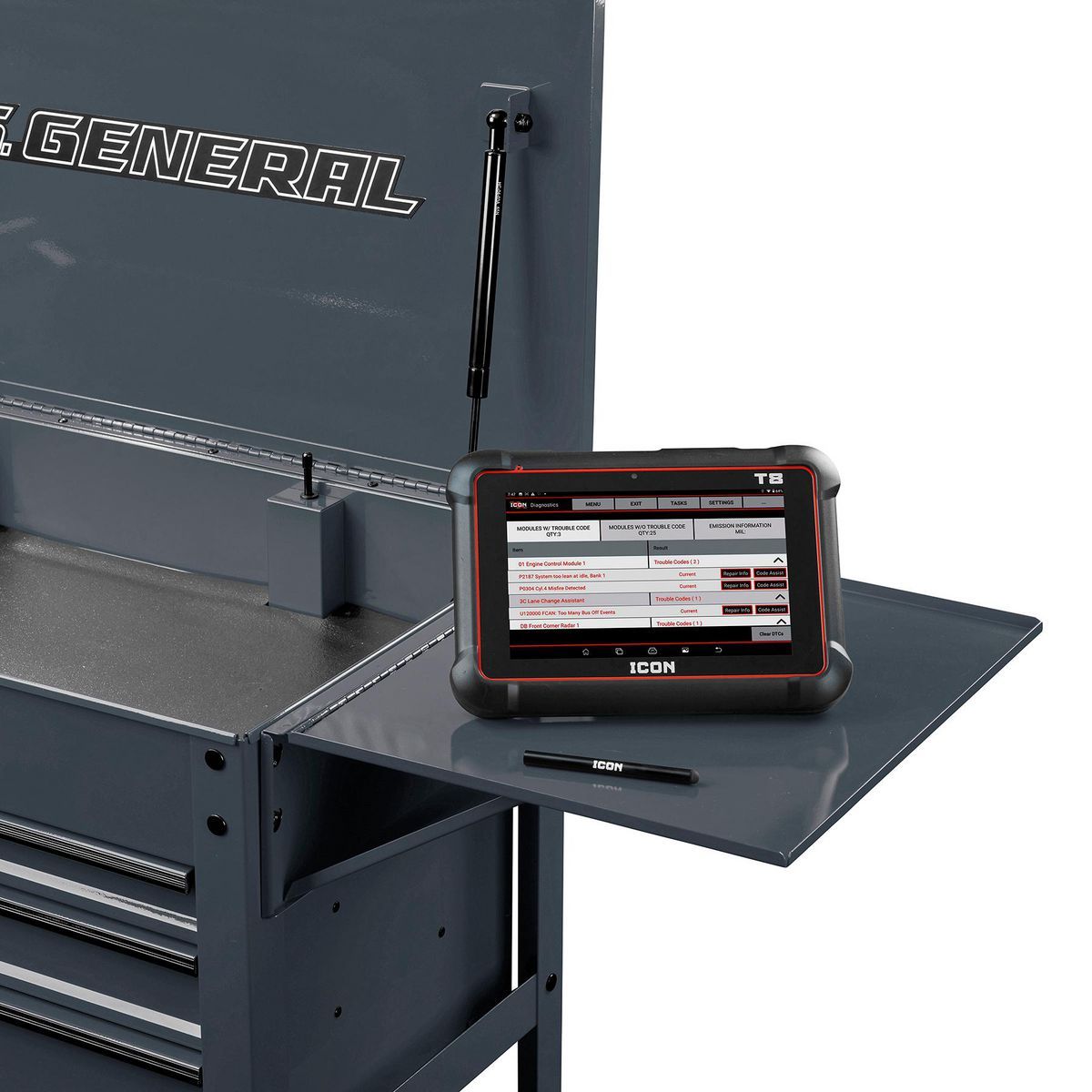 Folding Side Tray for 4-Drawer Tech Cart Z7699