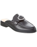 Black Leather Mule Z891251