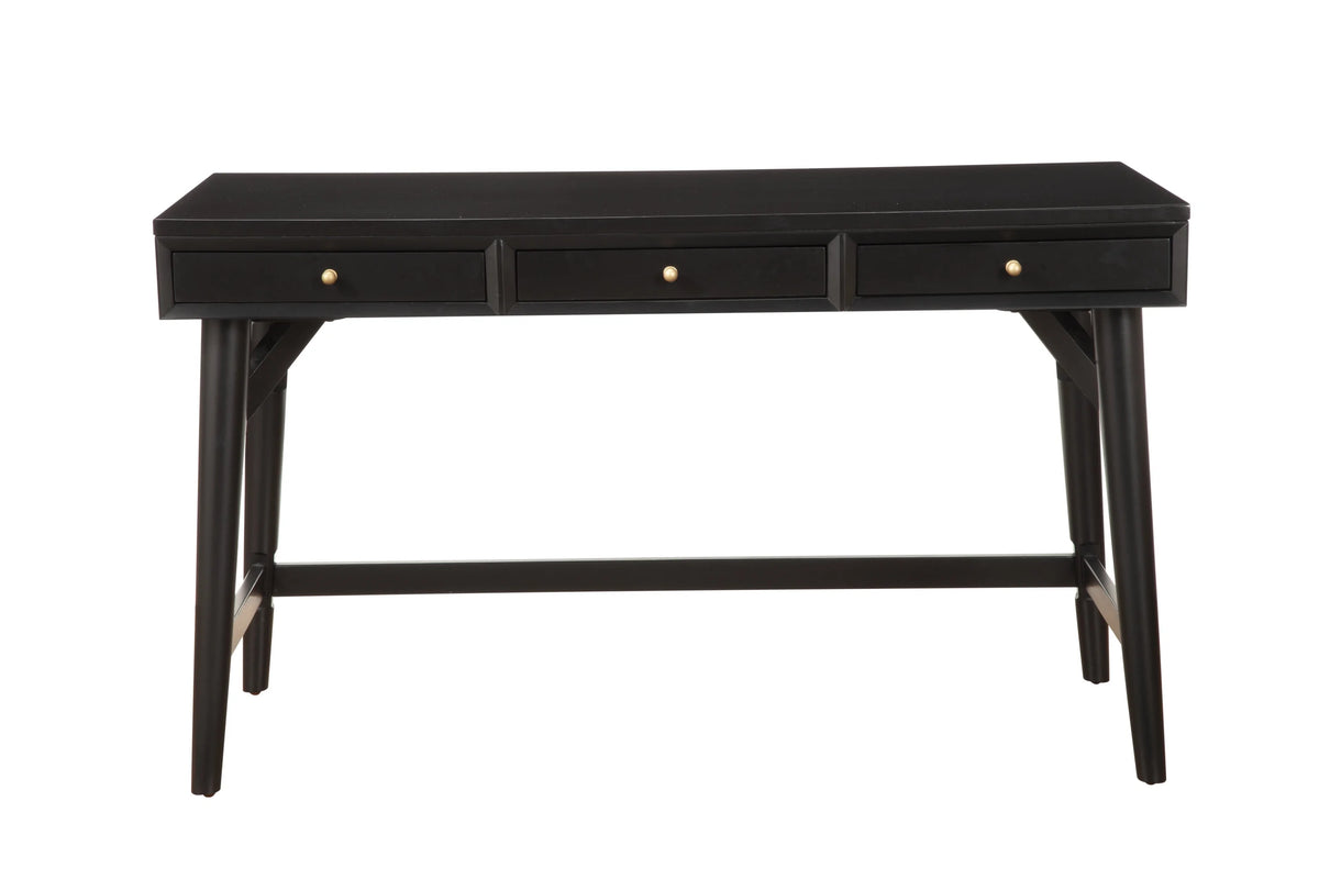 Black 3 Drawer Wood Desk B58748