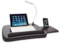 Memory Foam Lap Desk with USB Light Black Top B560