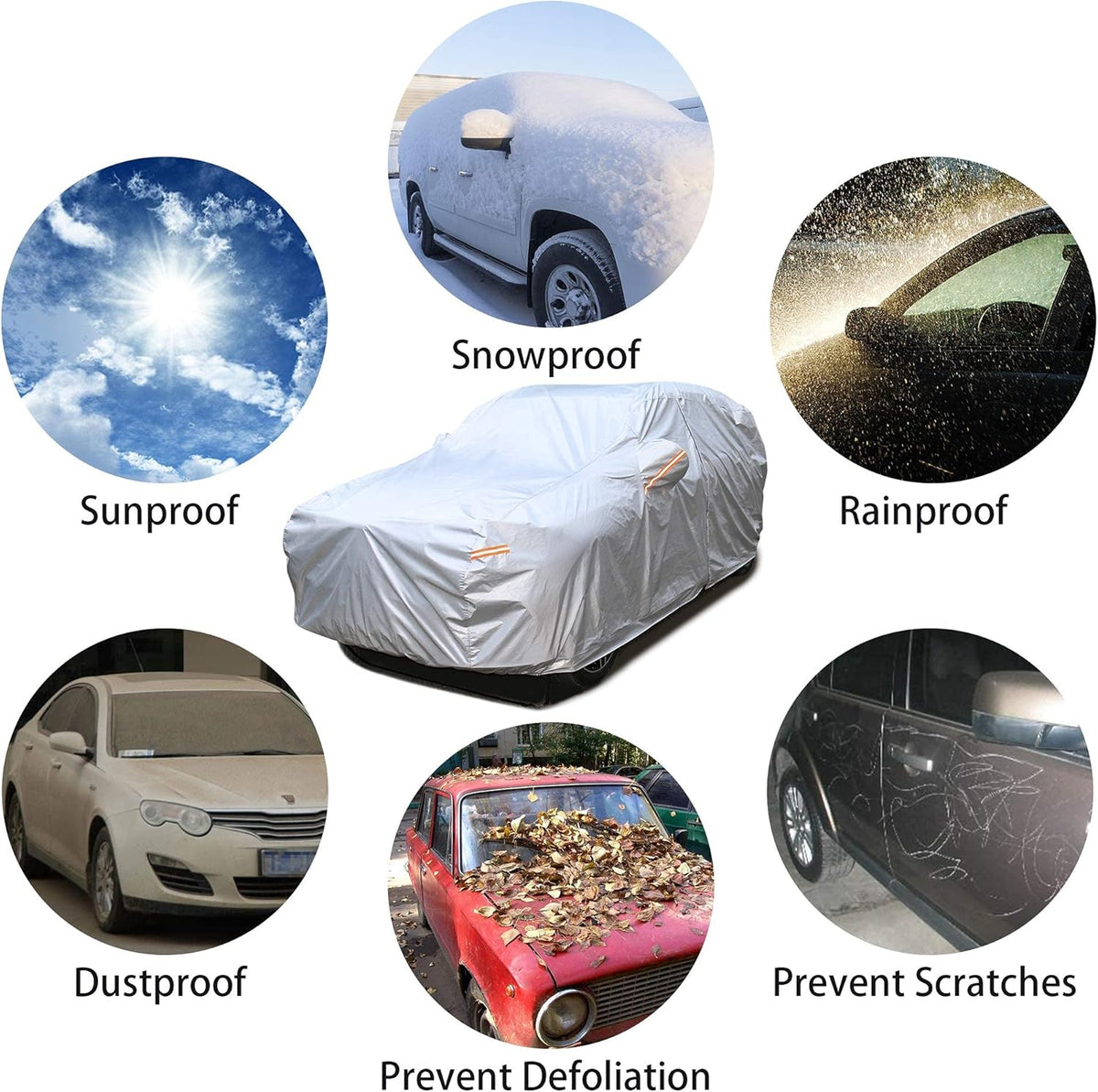SUV Car Cover Waterproof All Weather with Zipper K4531