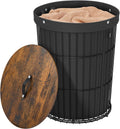 Ink Black 25 Gallons Laundry Hamper with Lid R378