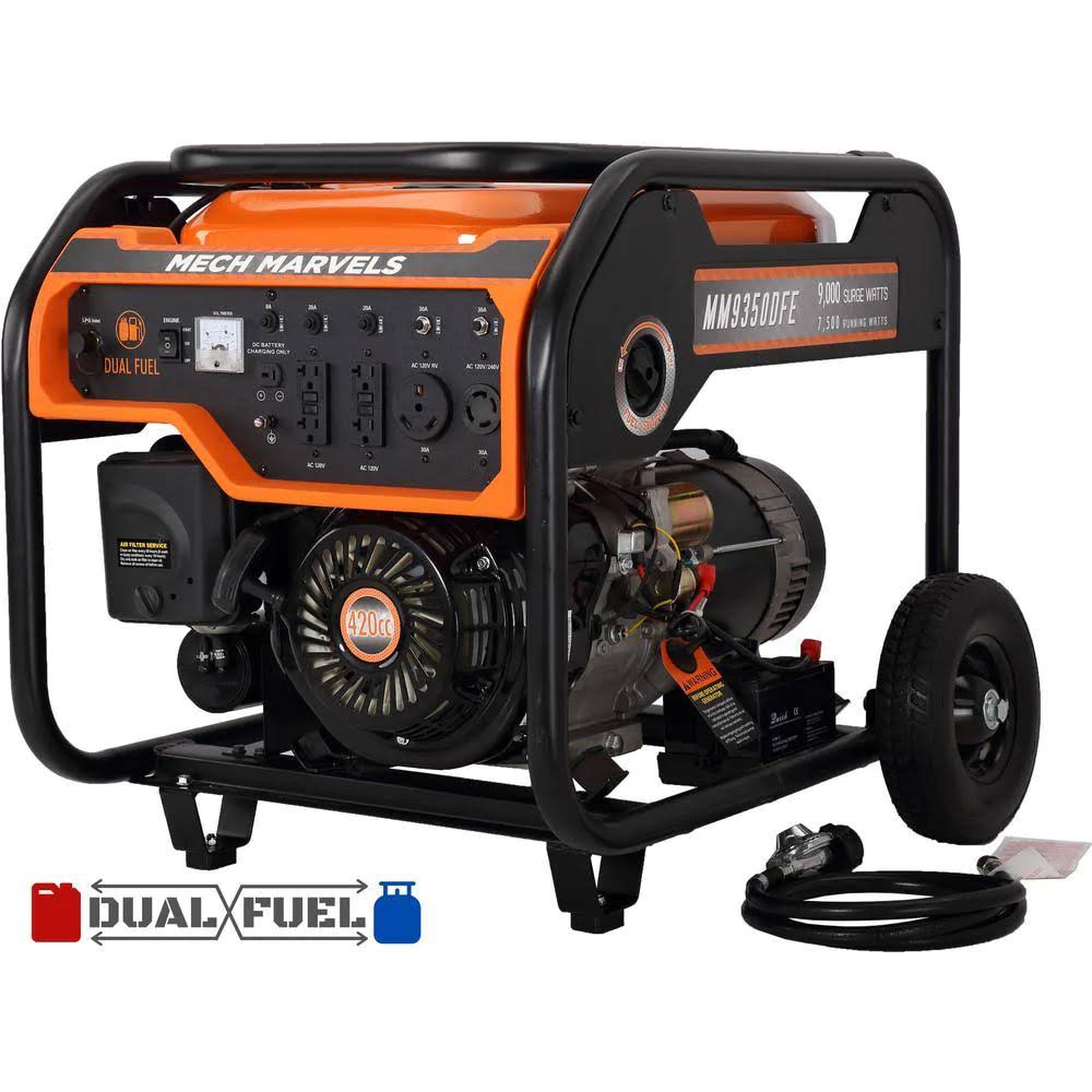 7,500-Watt Dual Fuel Portable Power Generator W4101