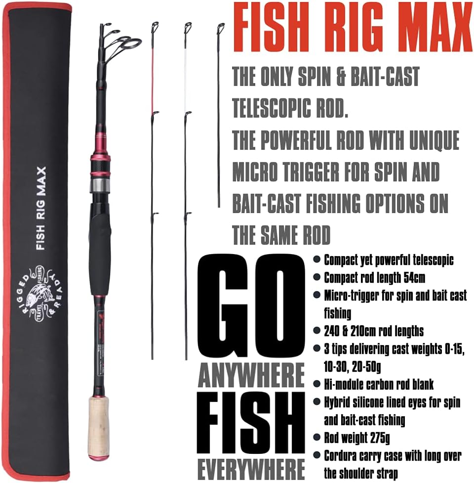 Telescopic Rod 240 & 210cm with 3 Tips U8772