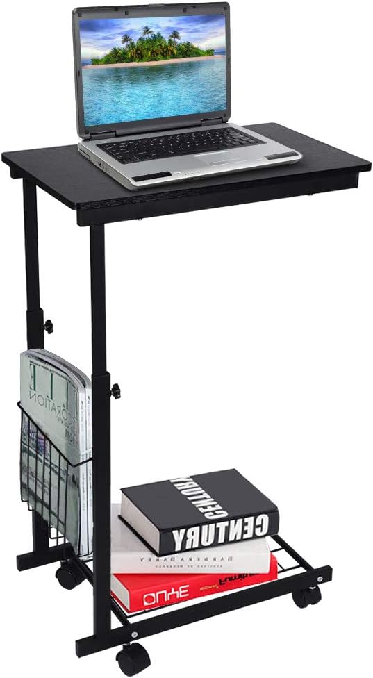 Height Adjustable Sofa Side Table with Wheels B26871