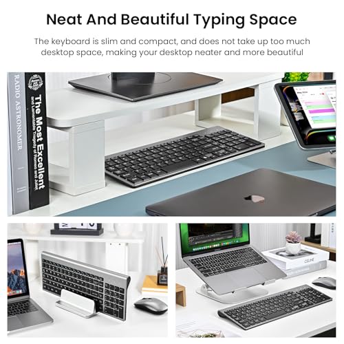 Blue Wireless Keyboard and Mouse Combo 2.4G N408