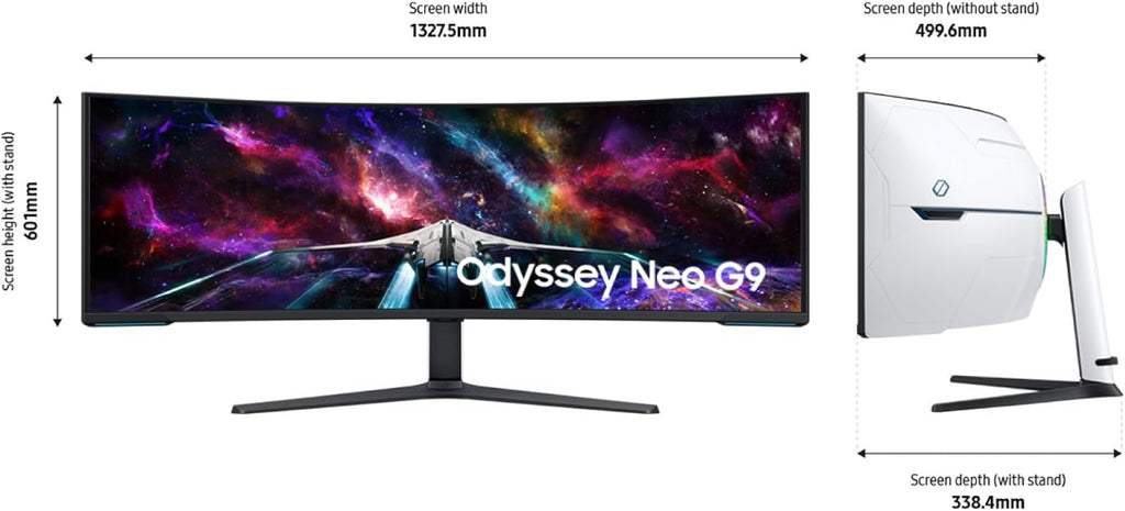 57" Dual 4K UHD 1000R Curved Gaming Monitor, 240Hz, 1ms, Quantum Mini-LED, DisplayHDR 1000 O93358