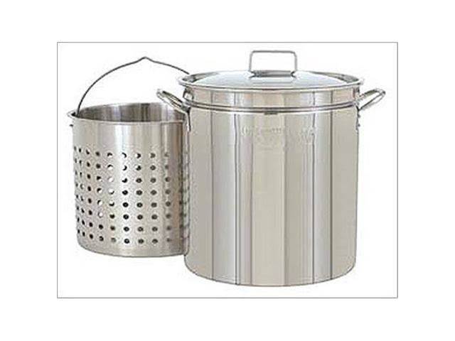 36 Quart Stainless Steel Stockpot with Lid & Basket F9107