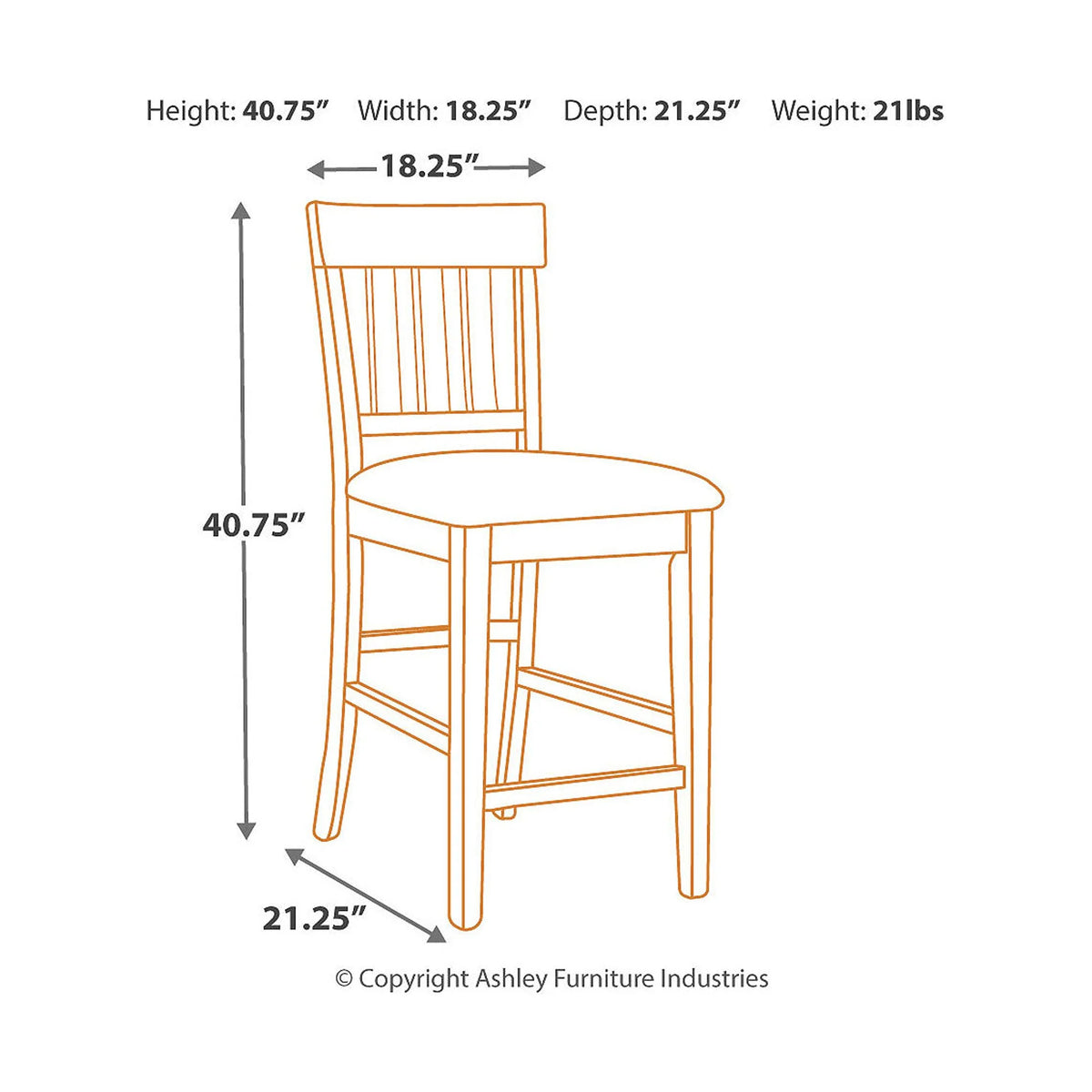 Set of 2 Counter Height Faux Leather Seat Barstool T72624