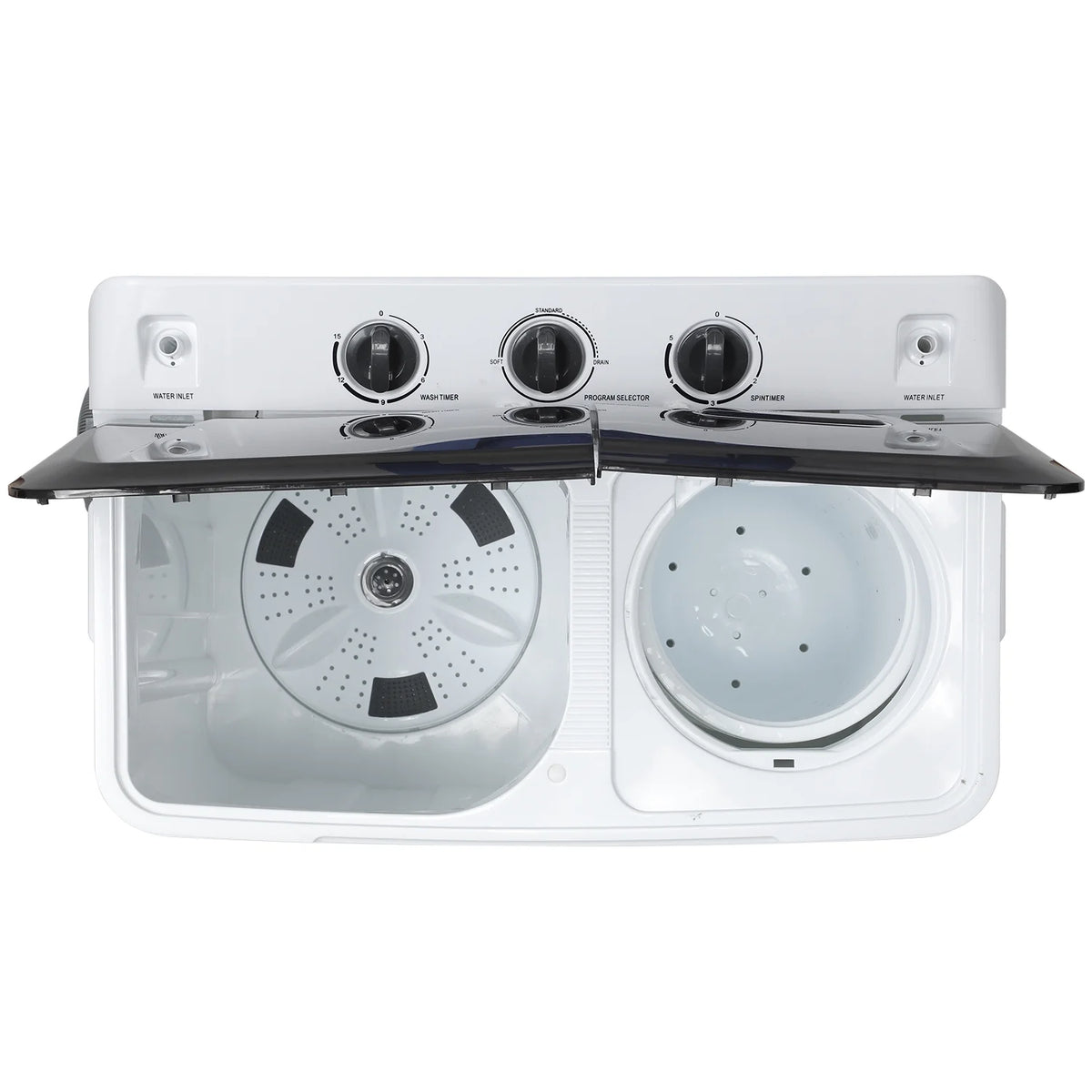Portable 30LBS Twin Tub Mini Compact Laundry Washer Spinner Combo White Gray S15363
