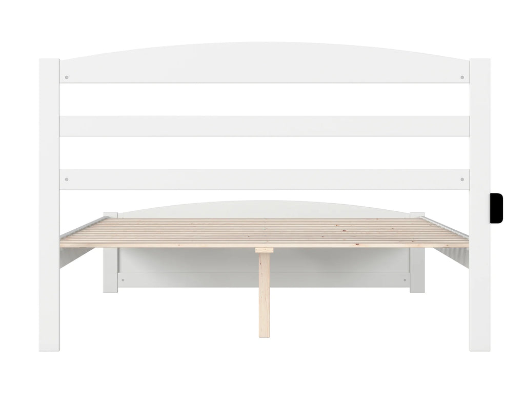 Queen Wood Platform Bed Frame with Headboard and Footboard V634960