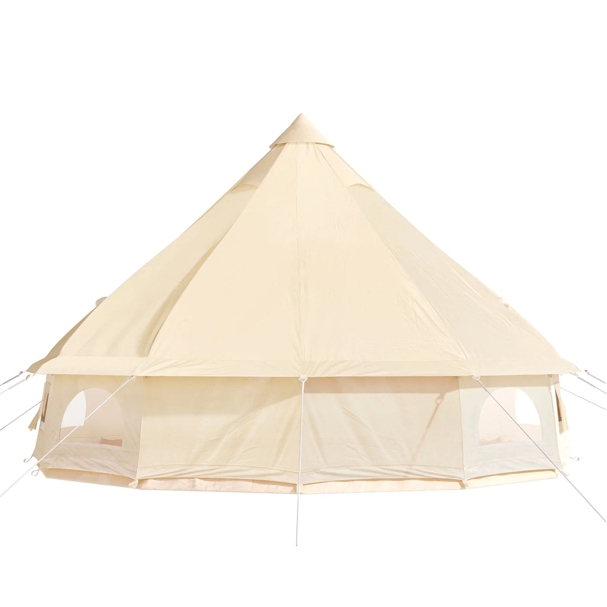 Canvas Bell Tent 16.4ft Cotton Canvas Tent with Wall Stove Jacket Waterproof Bell Tent M9360