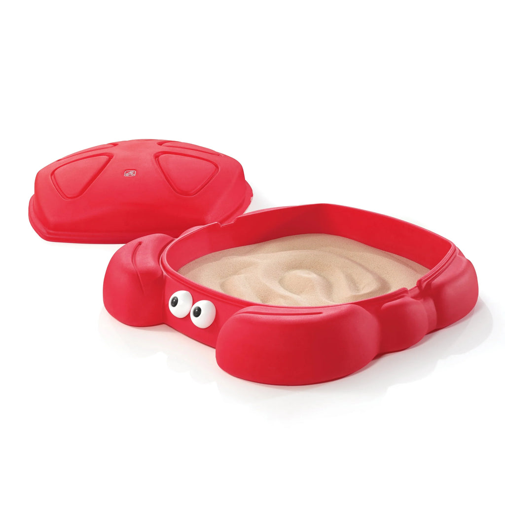 Red Plastic Outdoor Sandbox with Cover M91862