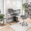 Grey Computer Workstation Desk Q116118
