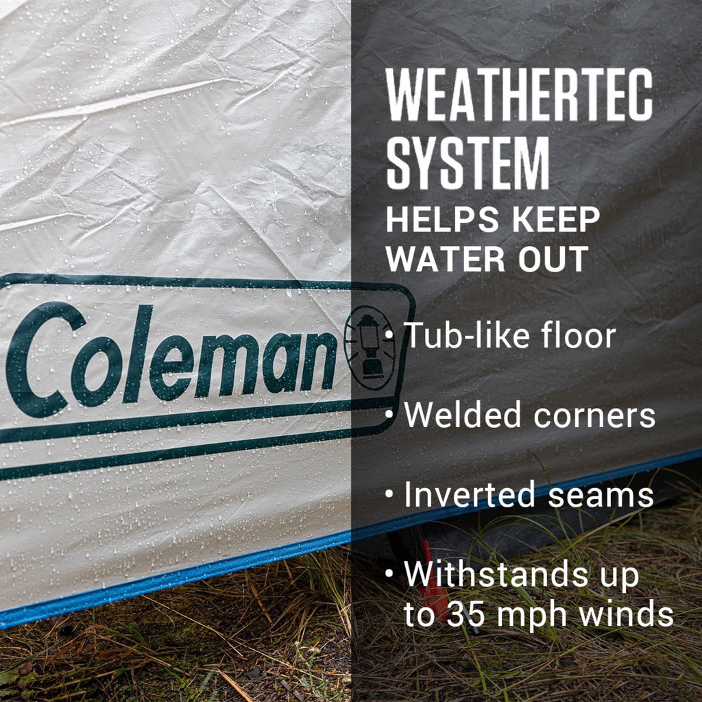 4 Person 2 Room Green Cabin Tent J35228