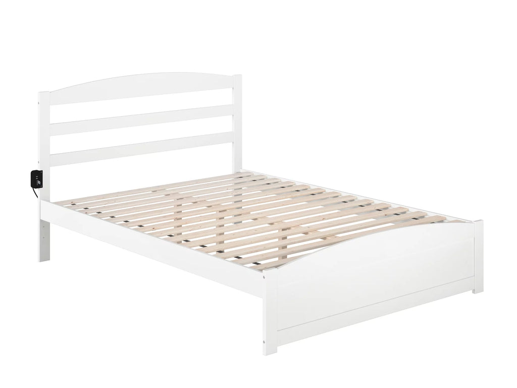 Queen Wood Platform Bed Frame with Headboard and Footboard V634960