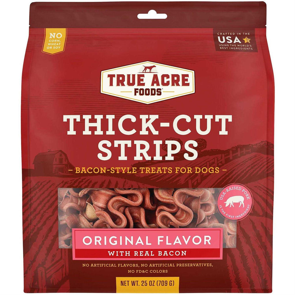 Thick Cut Strips with Real Bacon Dog Treats T508528