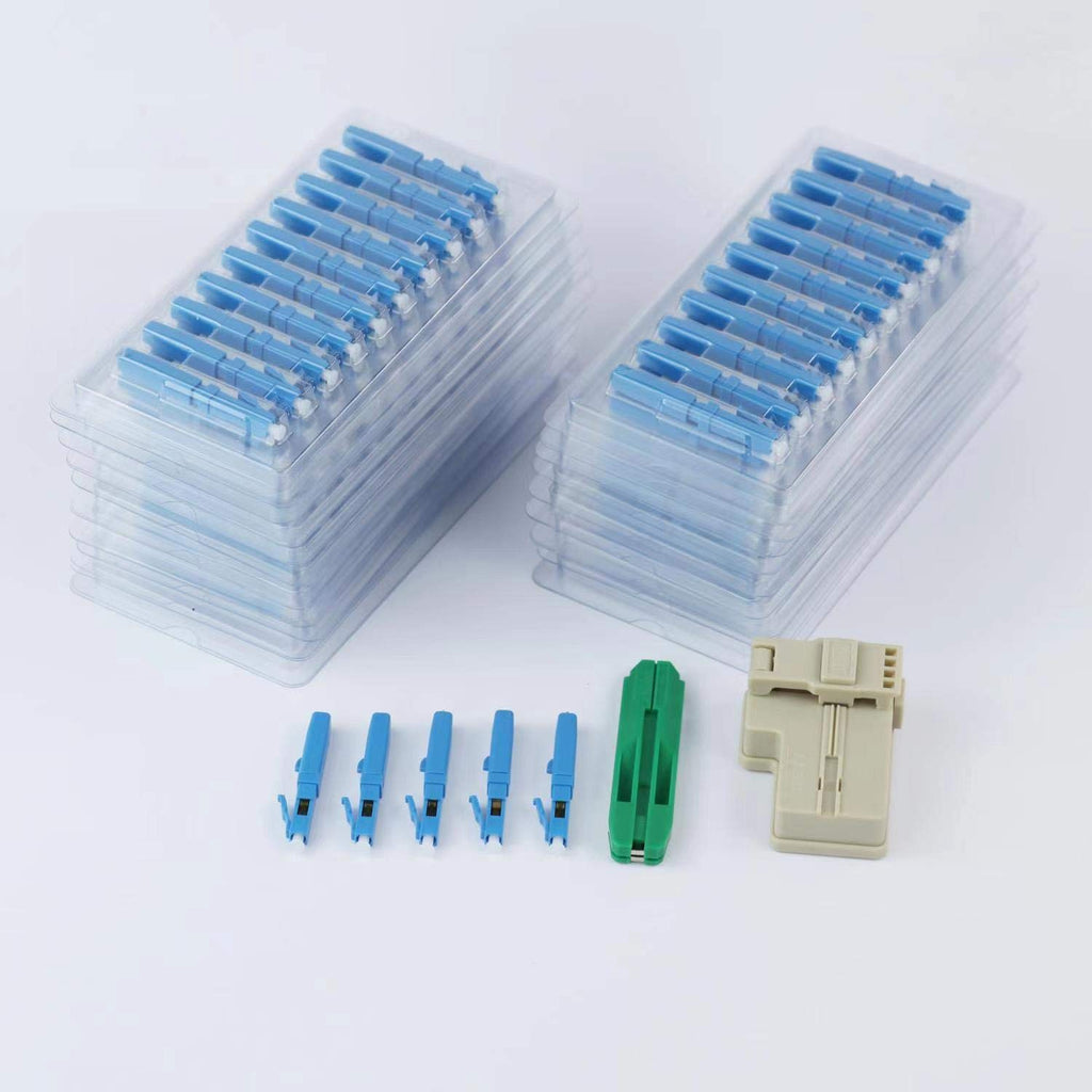 200pcs Fiber Optic Quick Connector with Matched Tools Single Mode 9/125 A80364
