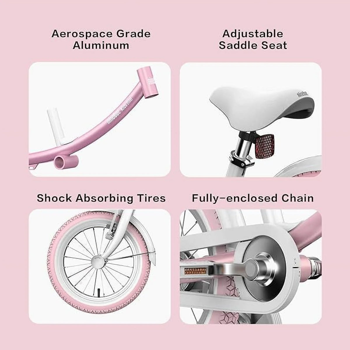 Kids Bicycle 14 in. Pink with Training Wheels R708128